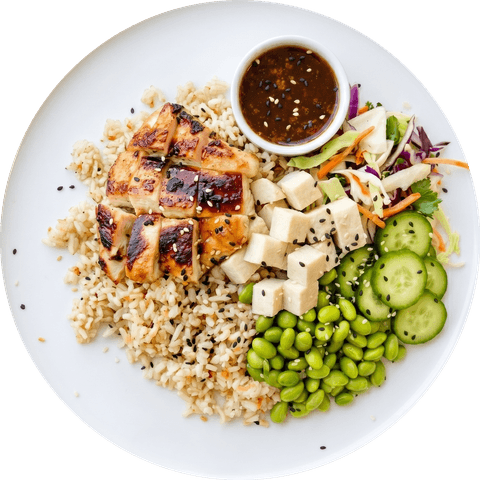 Tiki Teriyaki Chicken Poke Bowl