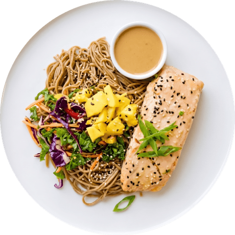 Zen Garden Salmon Soba Bowl