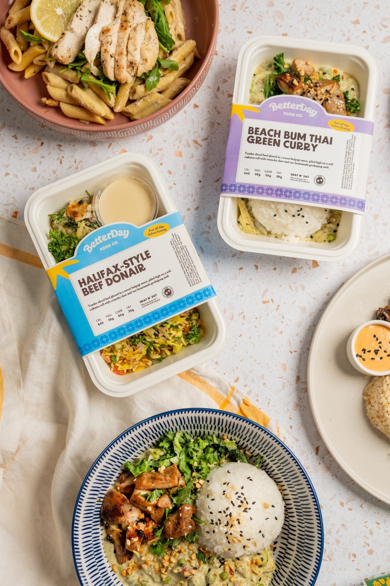 BetterDay meals on a table