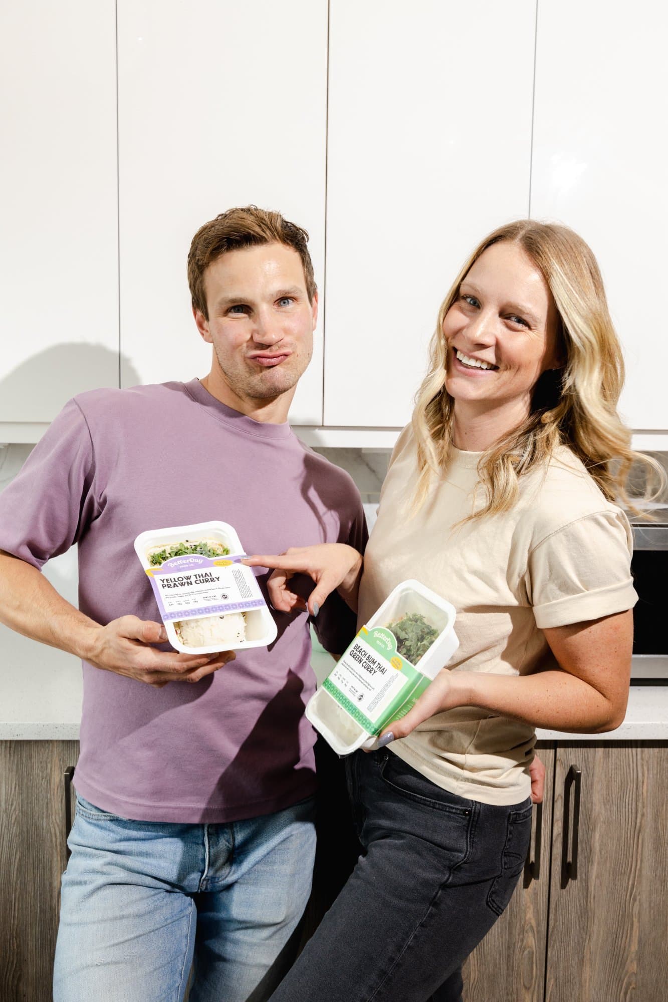 BetterDay founders Amy and Conner smiling together