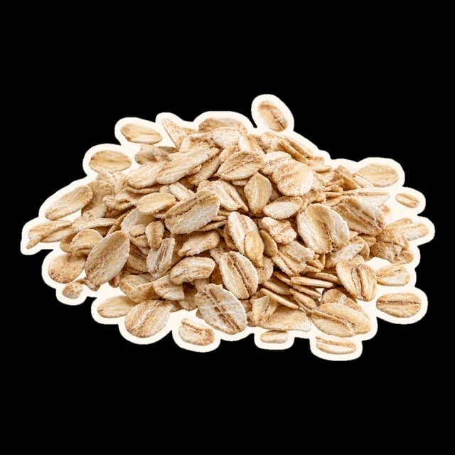 A small pile of rolled oats
