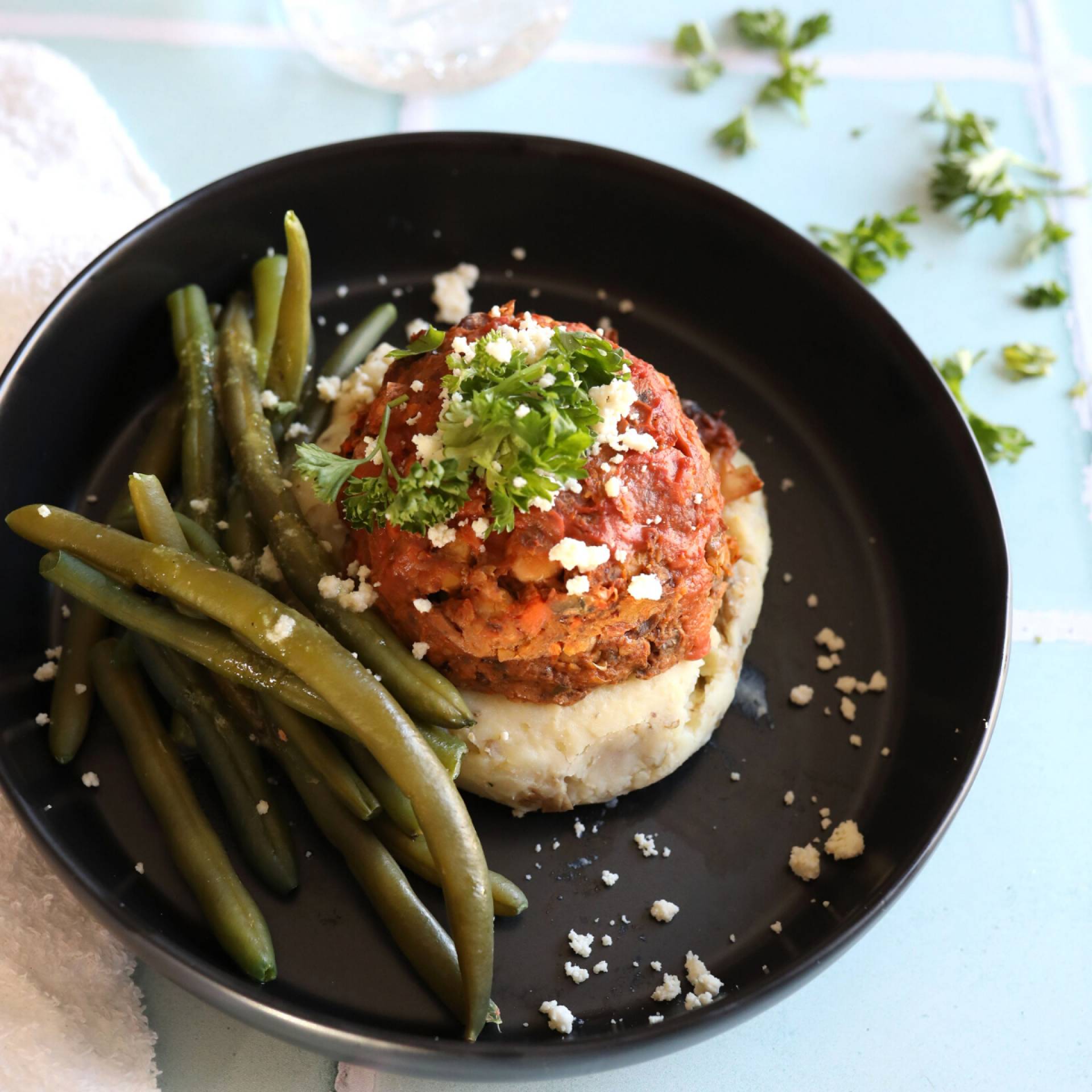 Maple Glazed Neatloaf + Garlic Mash