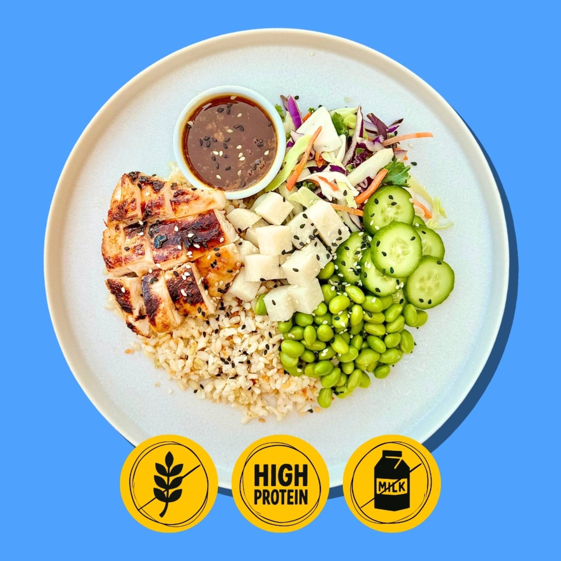 Tiki Teriyaki Chicken Poke Bowl