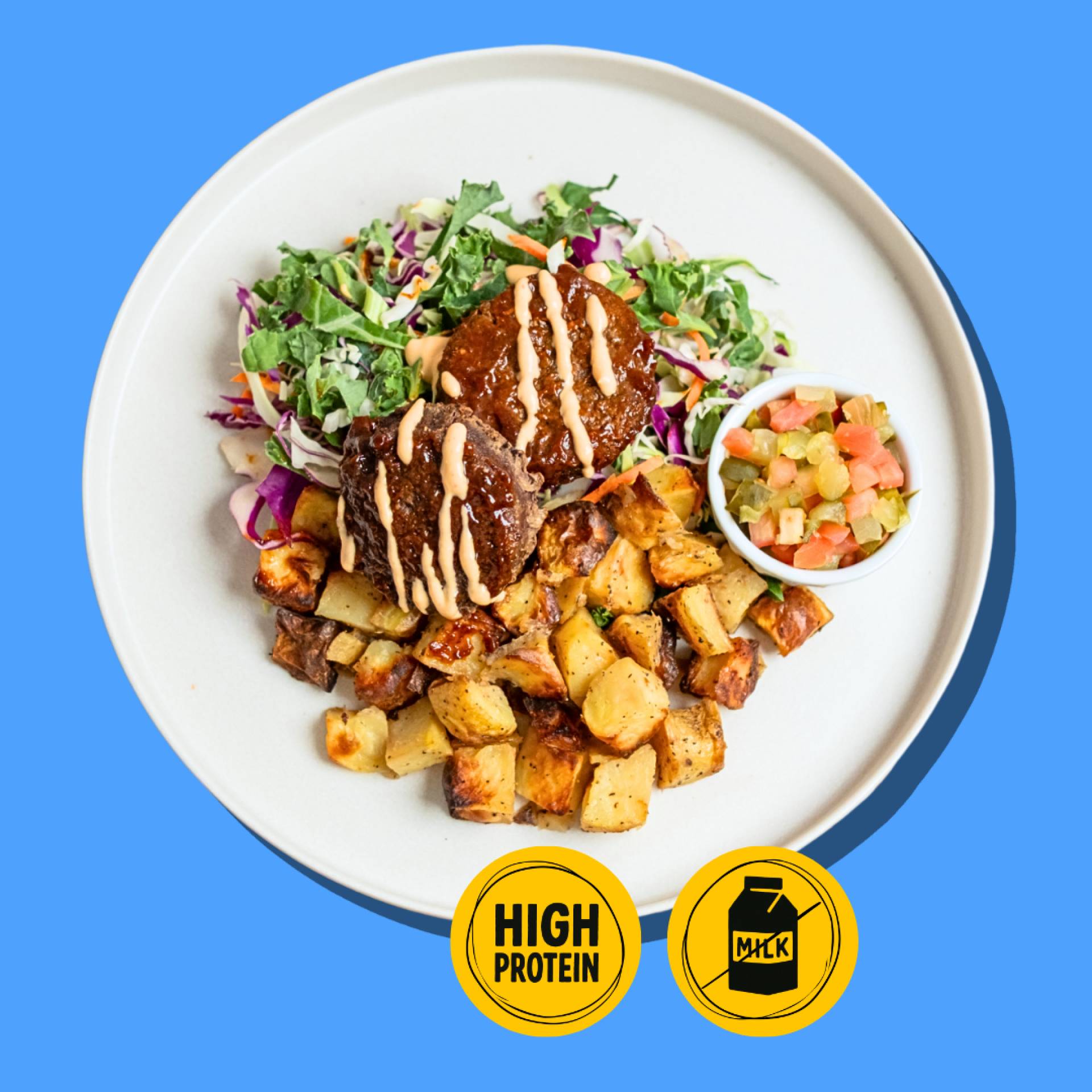 Saddle Up Prime Rib Burger Bowl