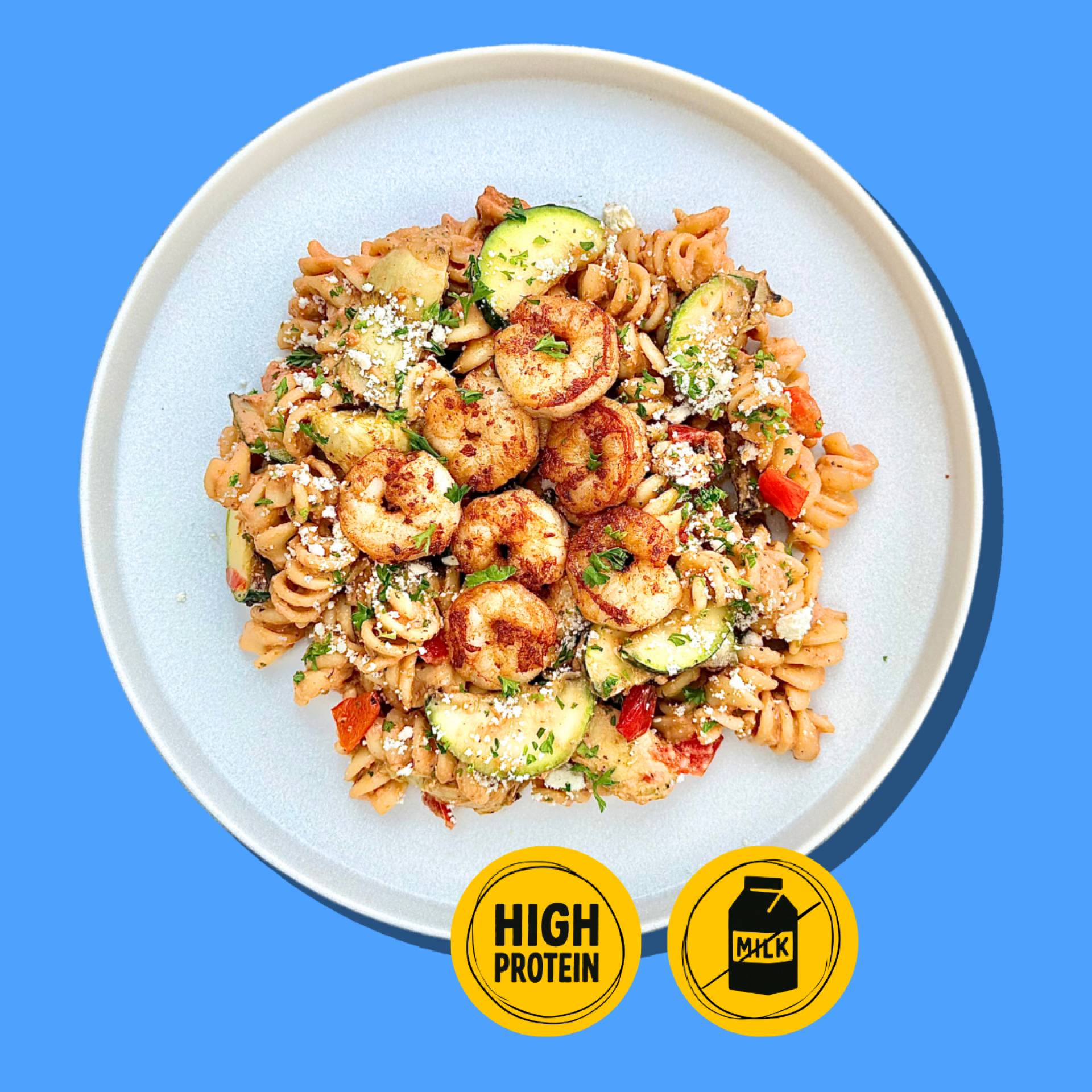 Creamy Rosé Primavera with Prawns