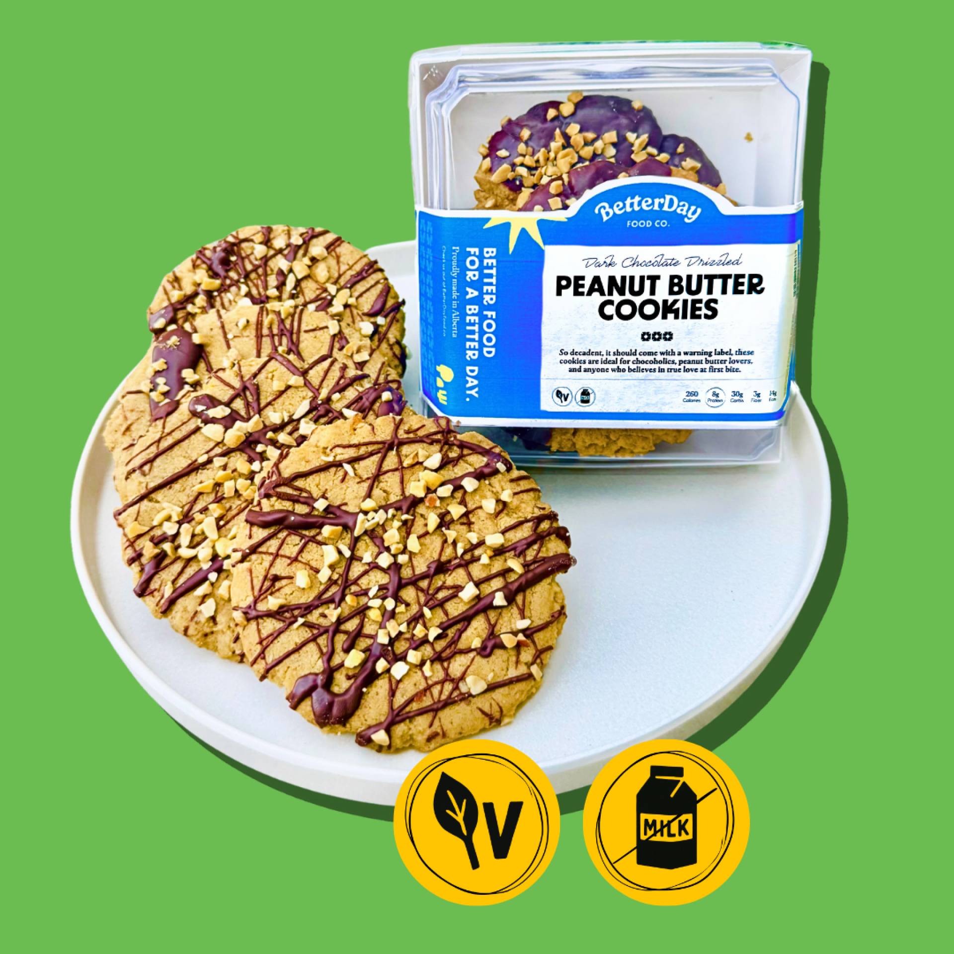 Choco-Drizzle Peanut Butter Cookies