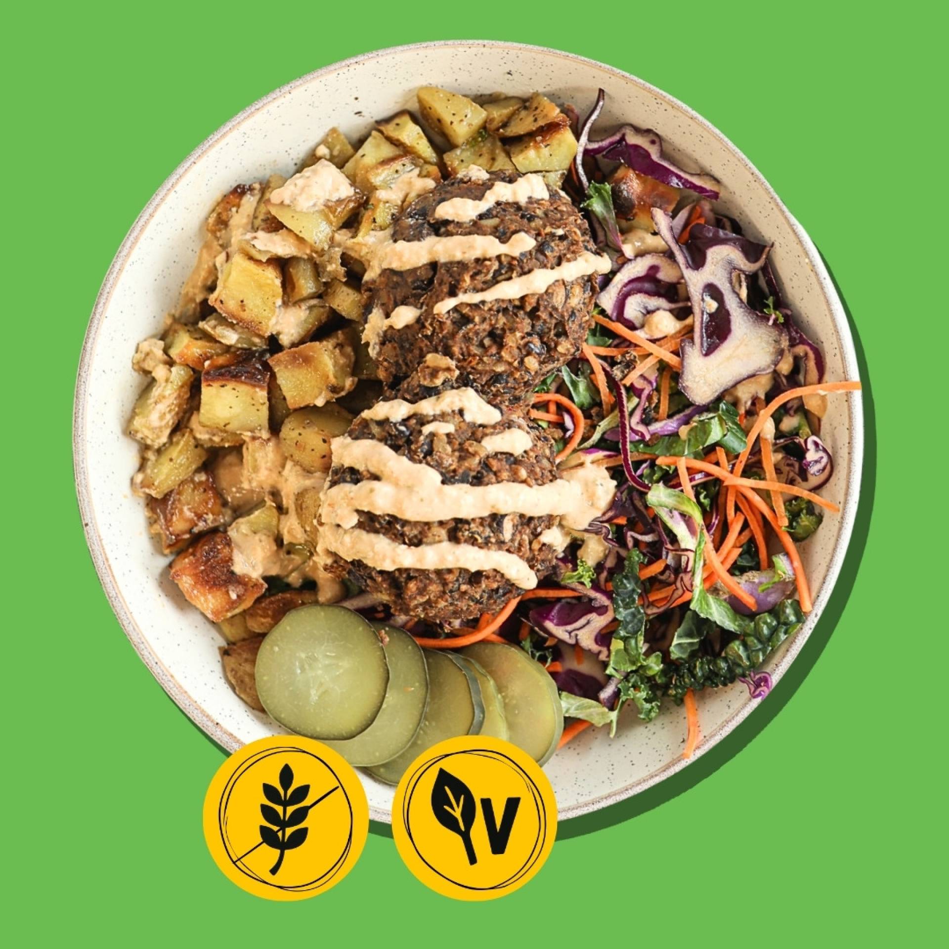 Saddle Up Black Bean Burger Bowl