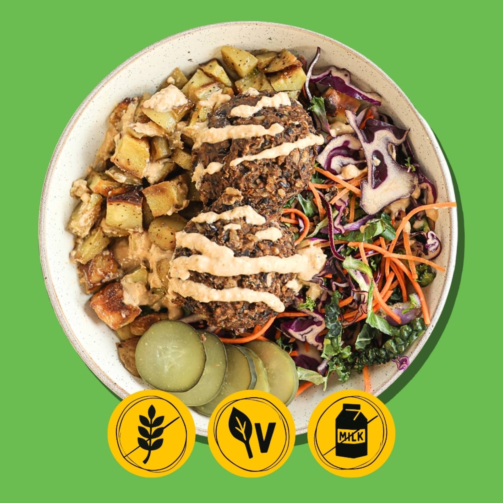 Saddle Up Black Bean Burger Bowl