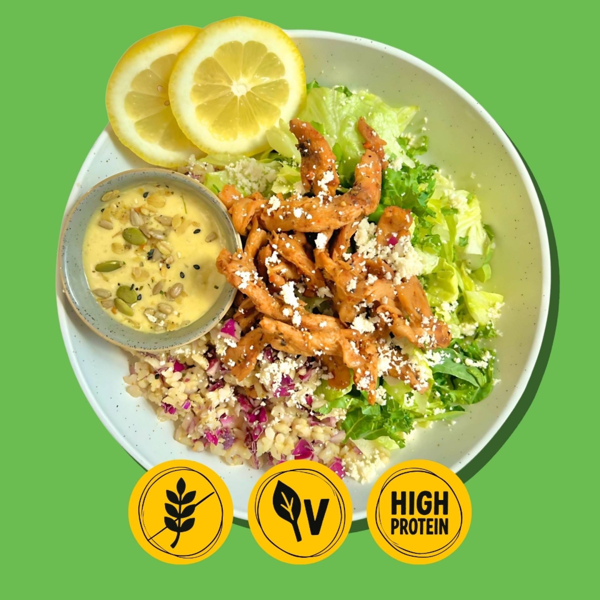 Blackened Chick'n Caesar Bowl