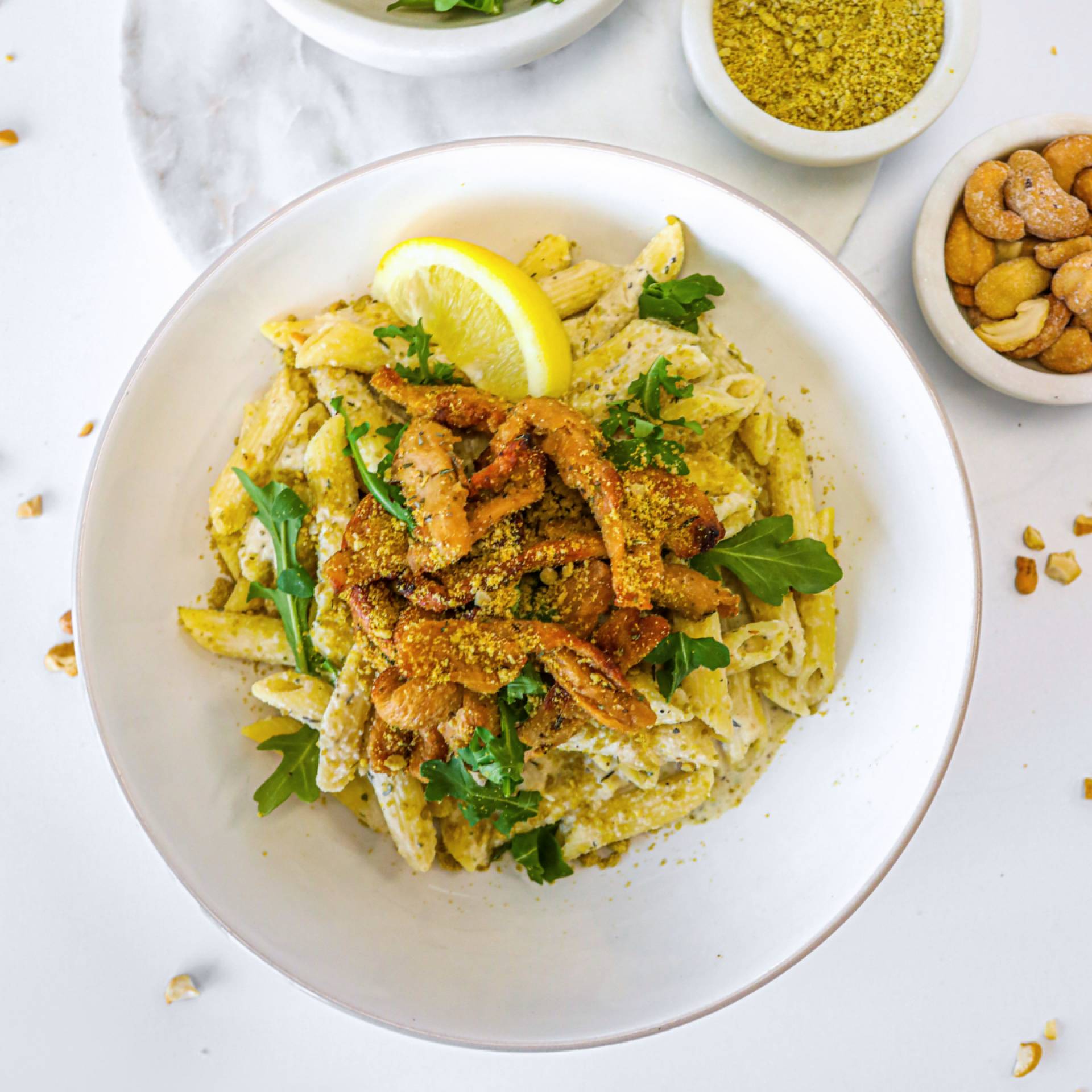 [GF] Herb Roasted Chick'n Alfredo